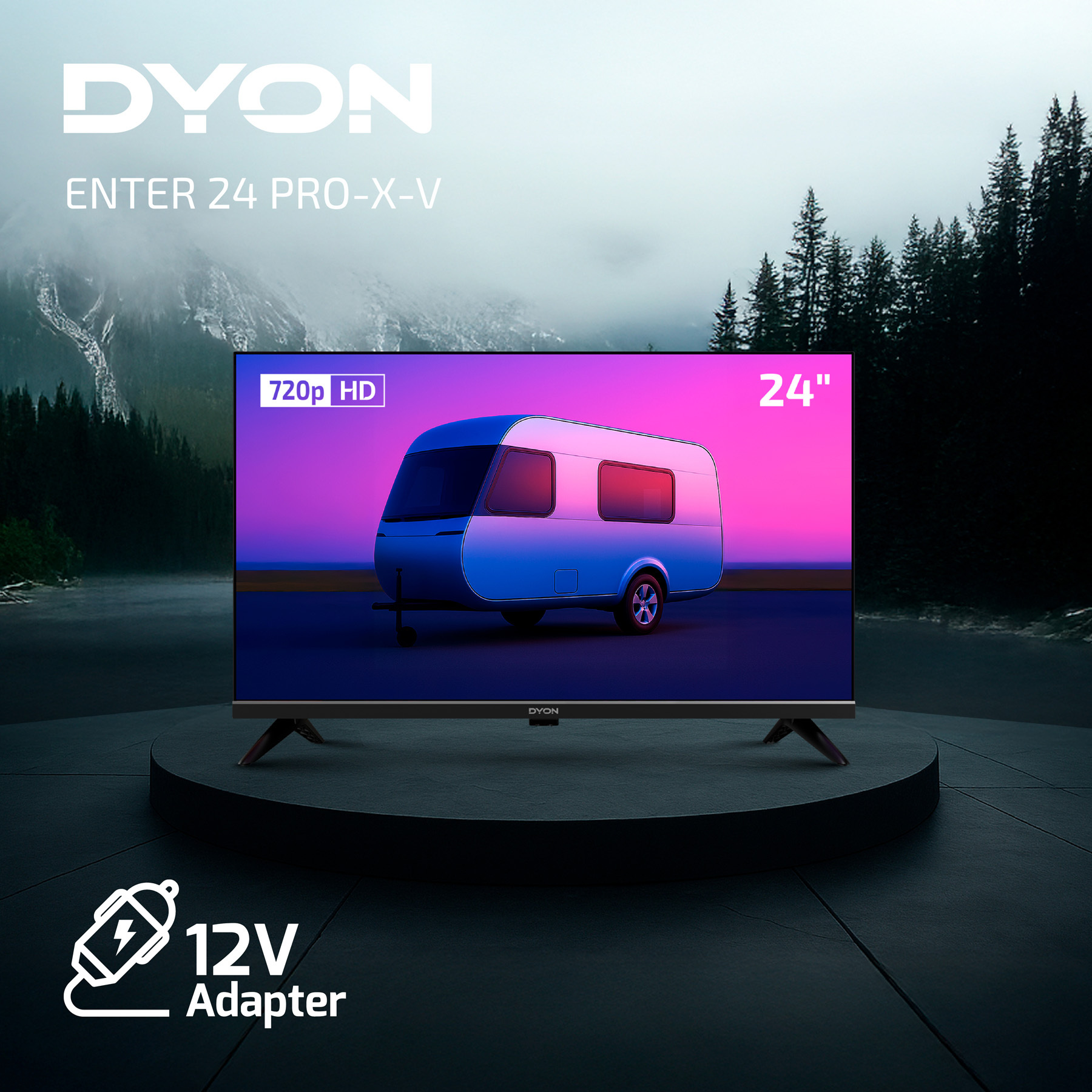 Image of Dyon Enter 24 Pro-x-v - 24 Inch (60 Cm) Led Tv With 12v Connection For Camping And , Hd Triple Tuner (dvb-s2/t2/c), Ci+, Usb Media Player, Hotel Mode