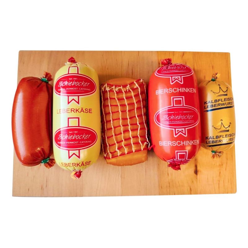Homemade Sausage Package Snack Set | Meatloaf | Smoked Veal-liver Sausage | Beer Ham | Tea Sausage | Cheese 975 G
