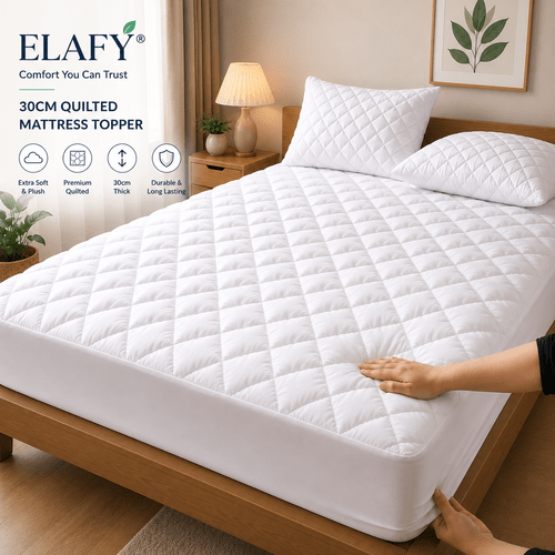 quilted extra deep quilted mattress protector fitted bed sheet cover topper bedding fits 40cm deep mattress