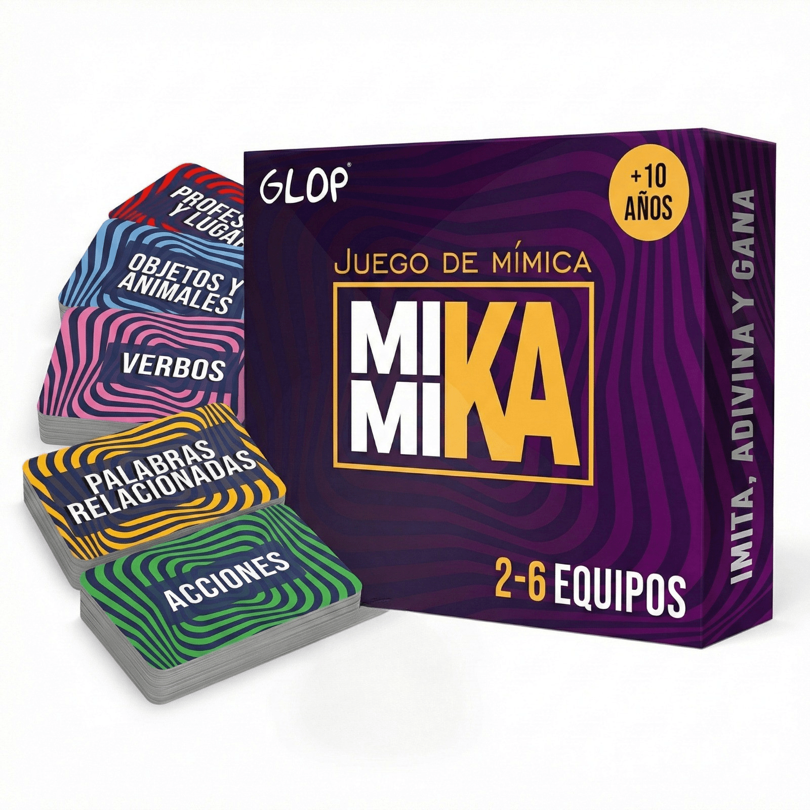 Glop Mimika | Juego de Mesa de Mímica y Gestos para Fiestas con Adultos, Familia y Amig...