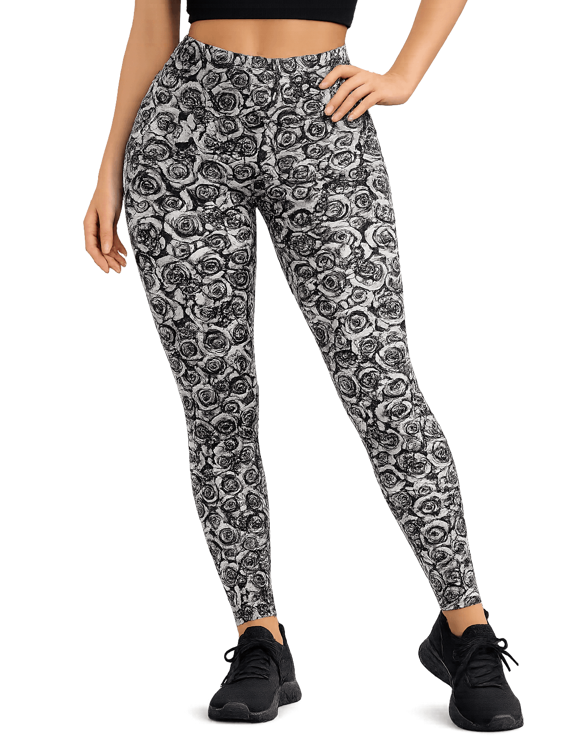 Ladies Printed High Waist Stretch Leggings
