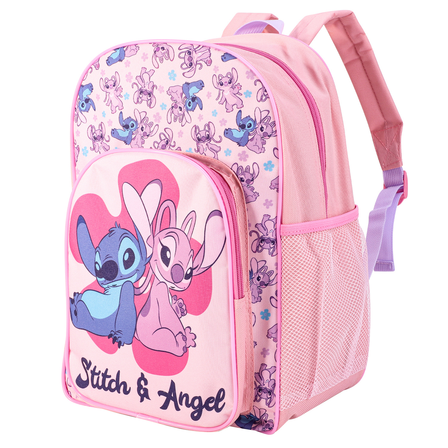 TEMU Stitch & Kids Childrens Backpack School Rucksack Travel Bag Boys Girls With Side Mesh Pocket Boys Girls