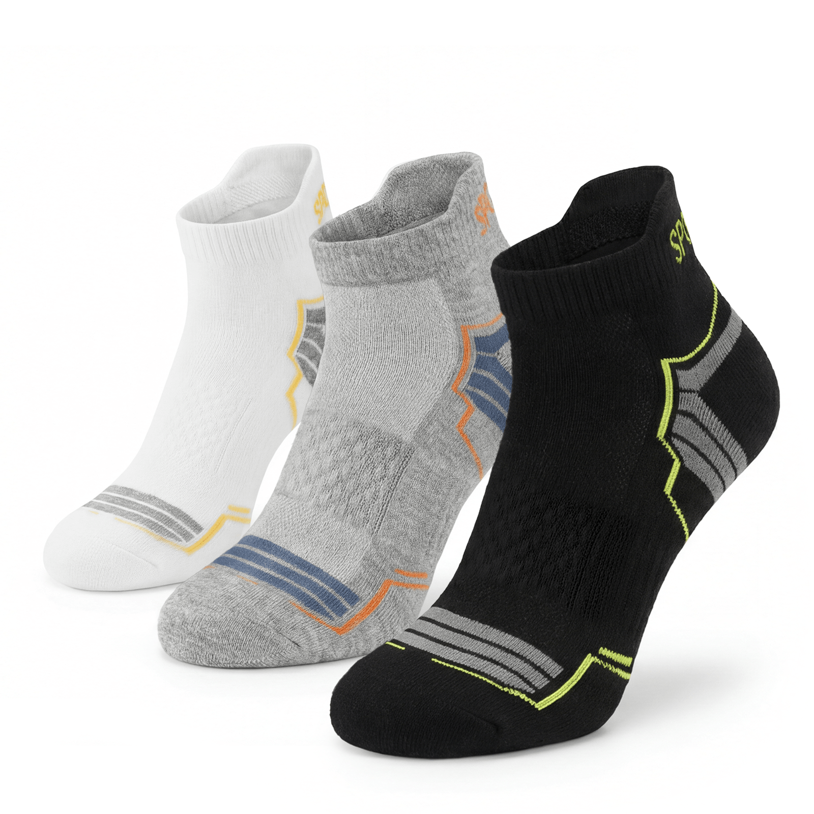 TEMU Wazzi 3 Pairs Of Short Sports Socks For Men And Women, Breathable, Soft, Elastic, Resistant, Ideal For Running And Fitness