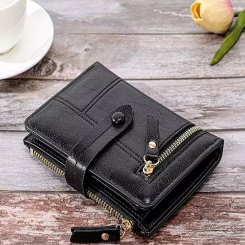 soft leather women wallet black zipper clutch purse 6 colors practical card holder and coin daily handbag for work travel and shopping
