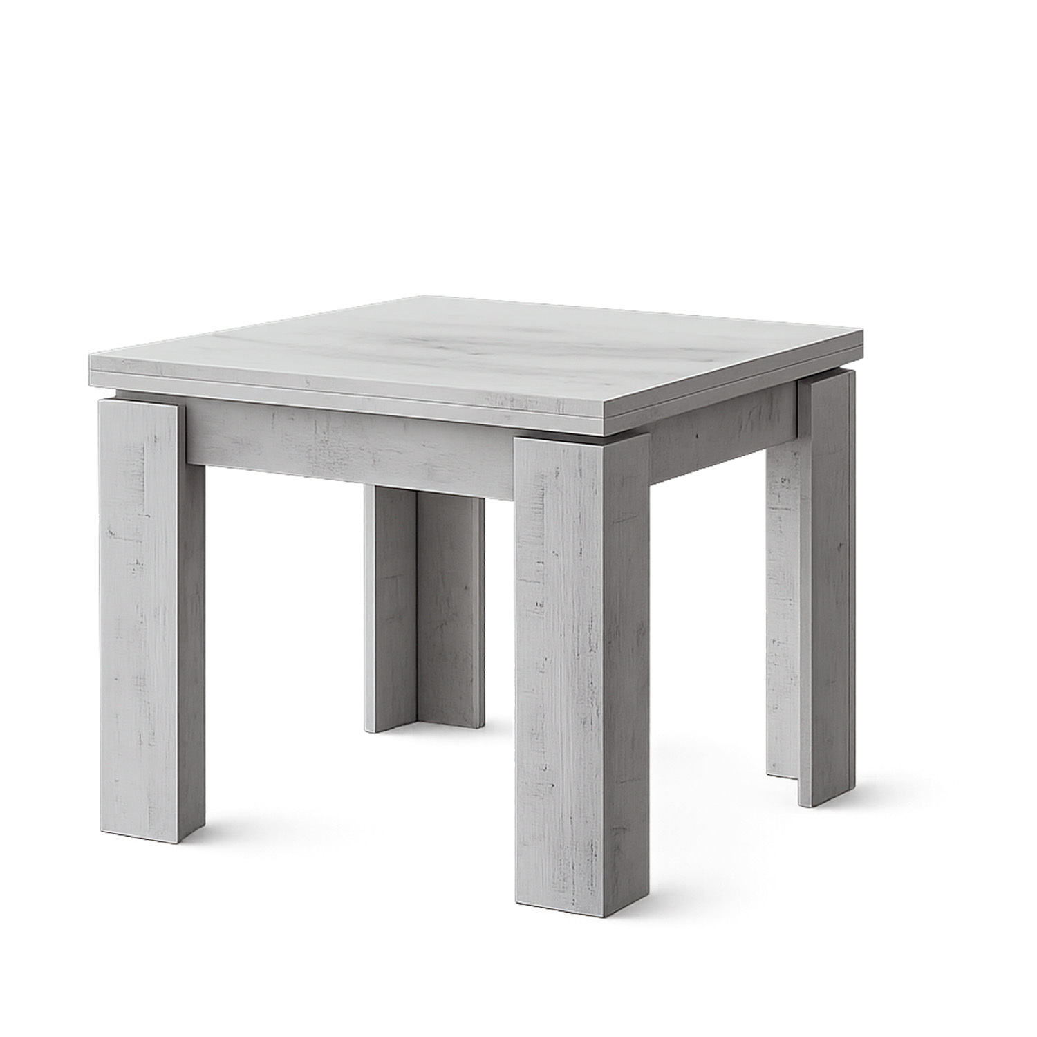 TEMU Tavolo Allungabile Moderno Da 4 A 8 Persone Gambe Spesse Design Minimal Meccanismo Estensibile Per Cucina o Sala da 90 x 90 / 180 x 90 Cm Grigio