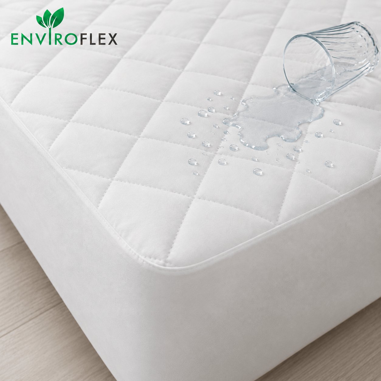 TEMU Protector de Colchón Impermeable y Acolchado 105x200+30 CM – Quilted Mattress Protector, Transpirable, Silencioso, Ajustable y Lavable a Máquina