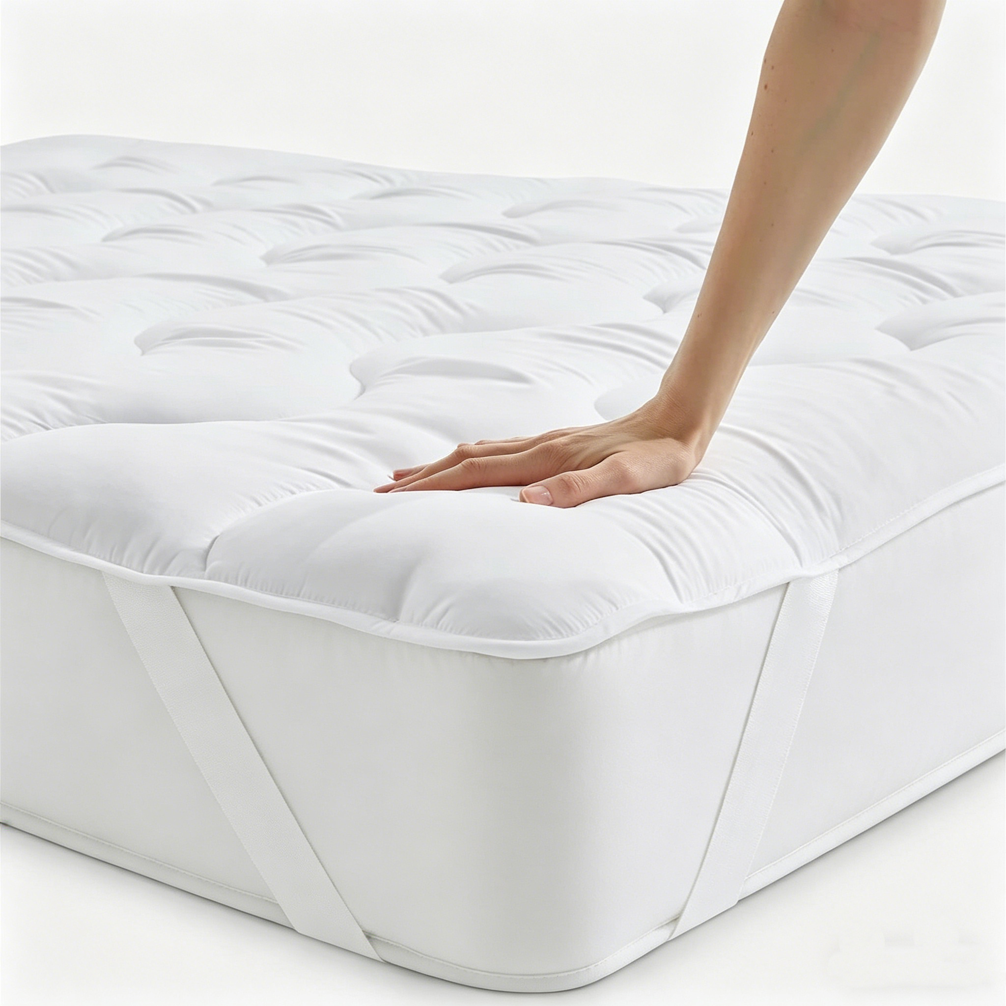 TEMU Protector de Colchón Ajustable, y Transpirable con Elásticas, Cubrecolchón para Cama de Fácil Colocación, Protección para Colchones en