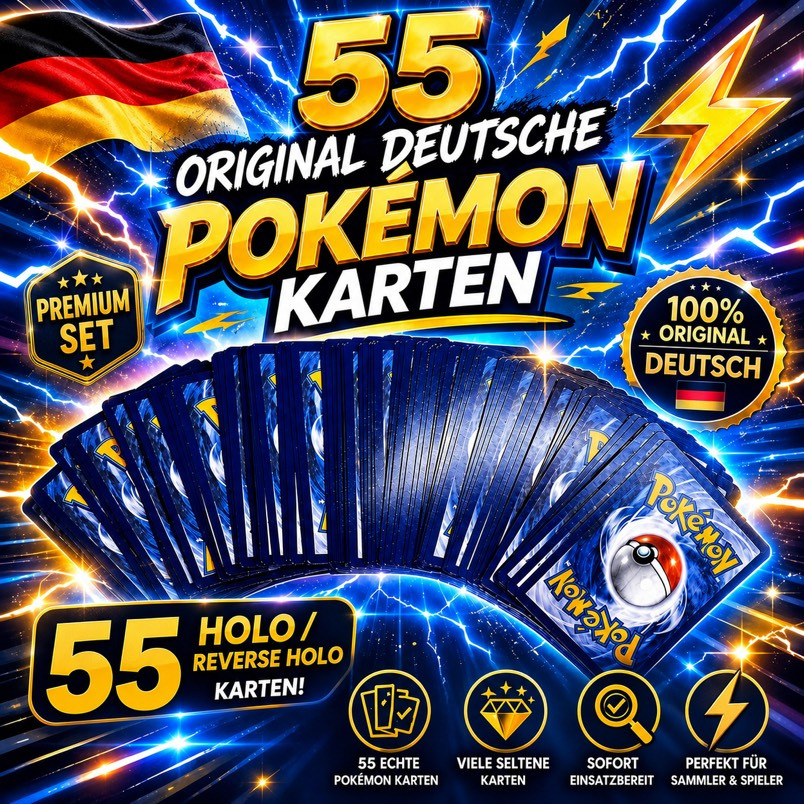 55 Rare German /reverse - Premium Set - Includes Only /reverse Glitter Cards - 100% Original German
