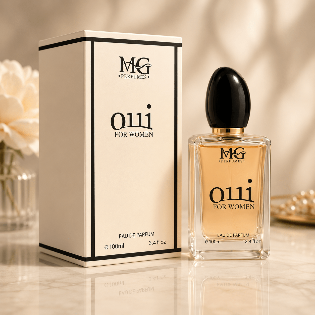 Image of Everlyx - Oui By Mg Perfumes Eau De Parfum 100ml. A Feminine Fragrance With Soft And Elegant Notes That Freshness, , And A Sophisticated Touch.