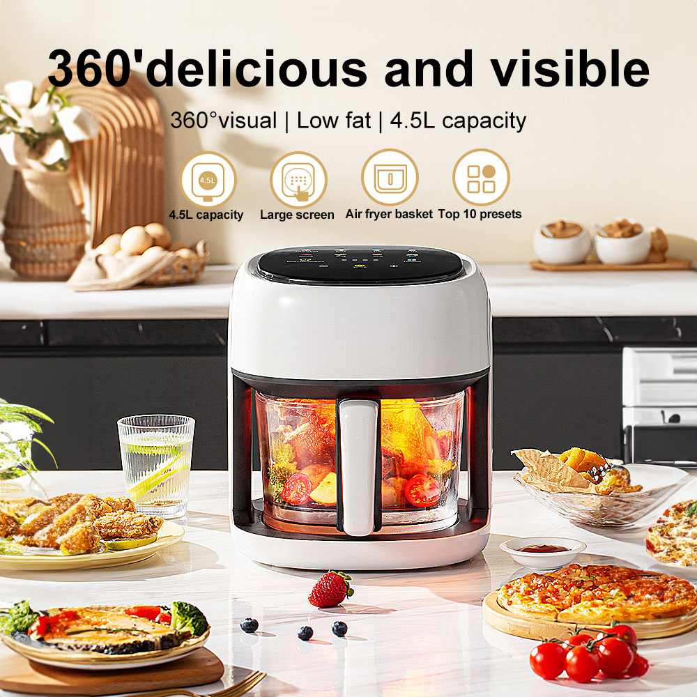 Image of Air Fryer, Mini Air Fryer 4.5qt , , Chicken, Meat, Fish, Windownonstick Dishwasher-safe Parts, Meals In Minutes