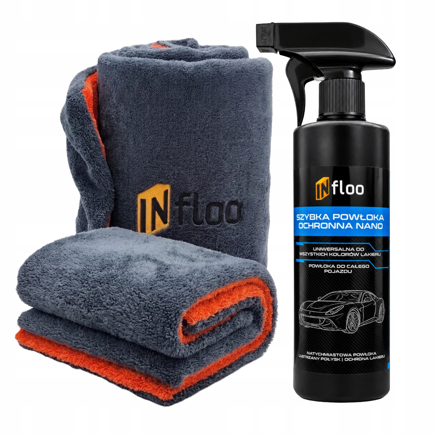 TEMU Ensemble de serviettes de détail INfloo 60x90cm 1200GSM, revêtement de peinture nano épais, effet 500ml pour séchage et polissage de la