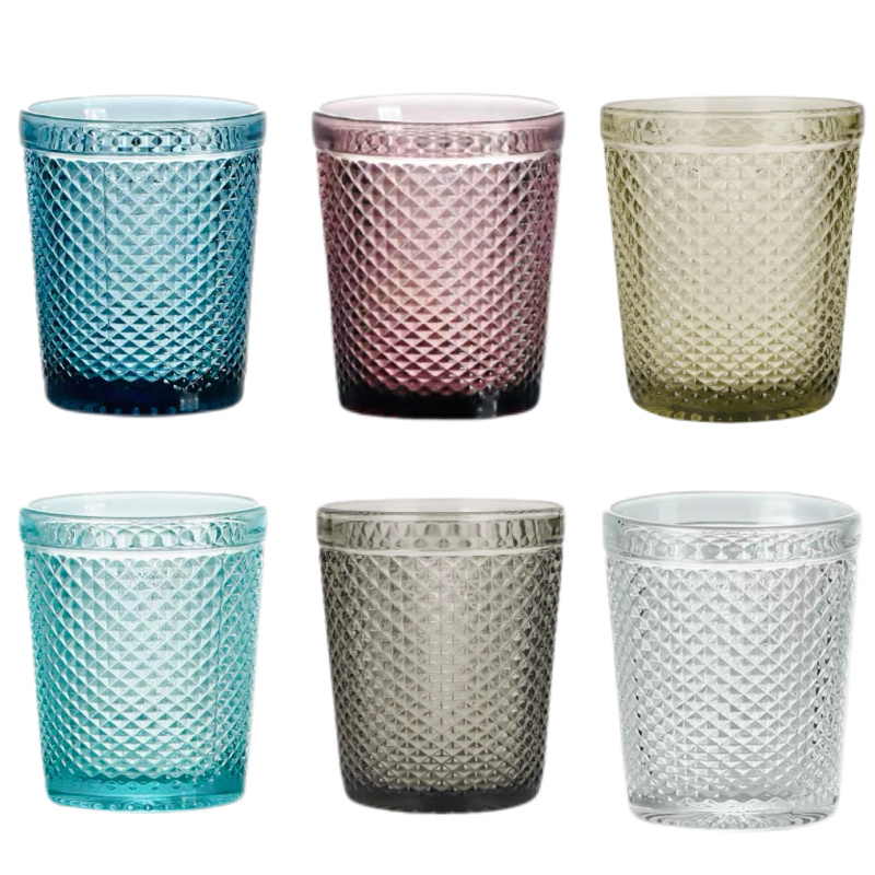TEMU Set de 6 Vasos de Cristal 250ml | Diseño con en Elegante | para Lavavajillas | Vidrio Sin Plomo para Agua y Refrescos
