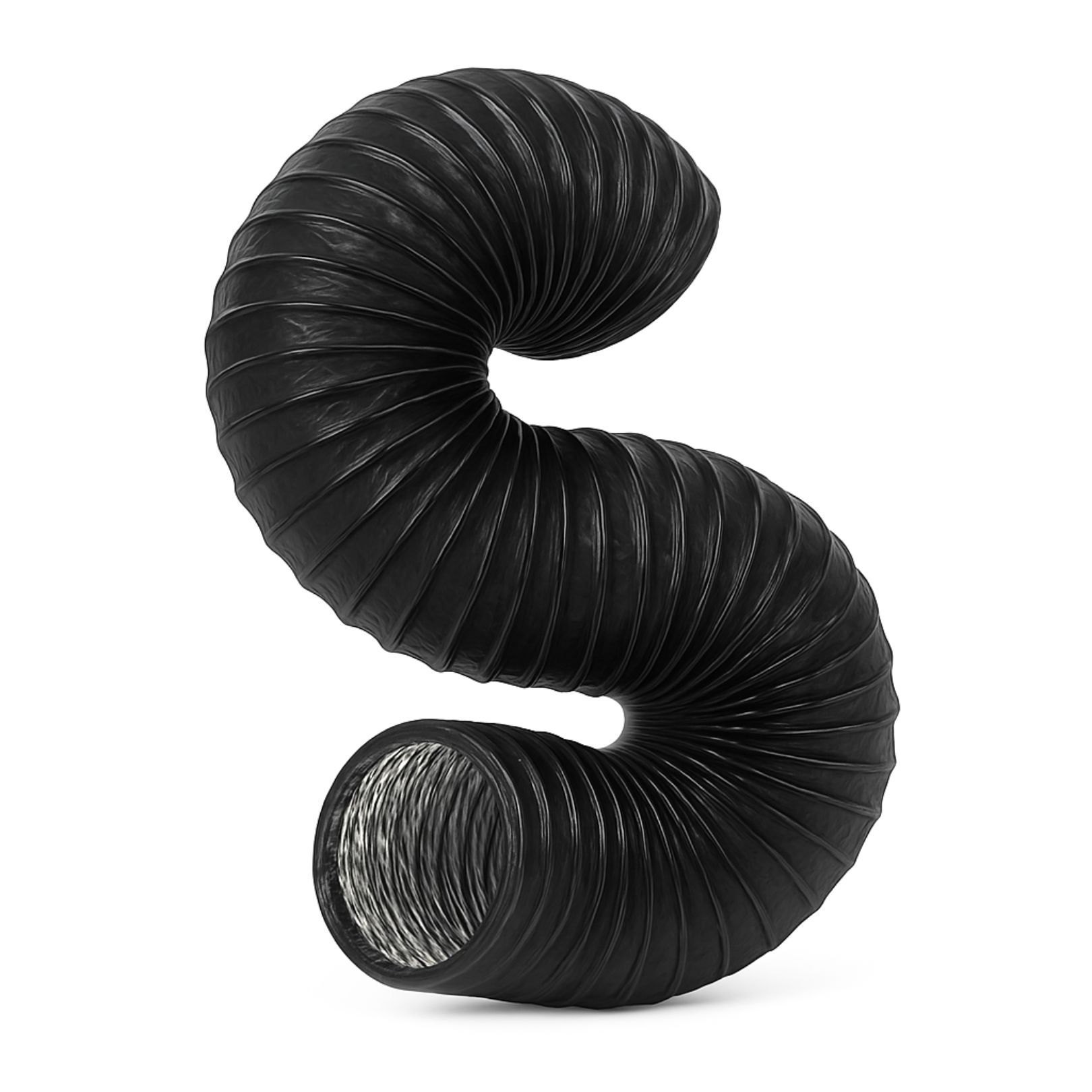 Image of Grow Exhaust Hose Black For Air Conditioning Units - Dryer Range Hood Ventilation Pipe Vent Hose Air Conditioning Appliance