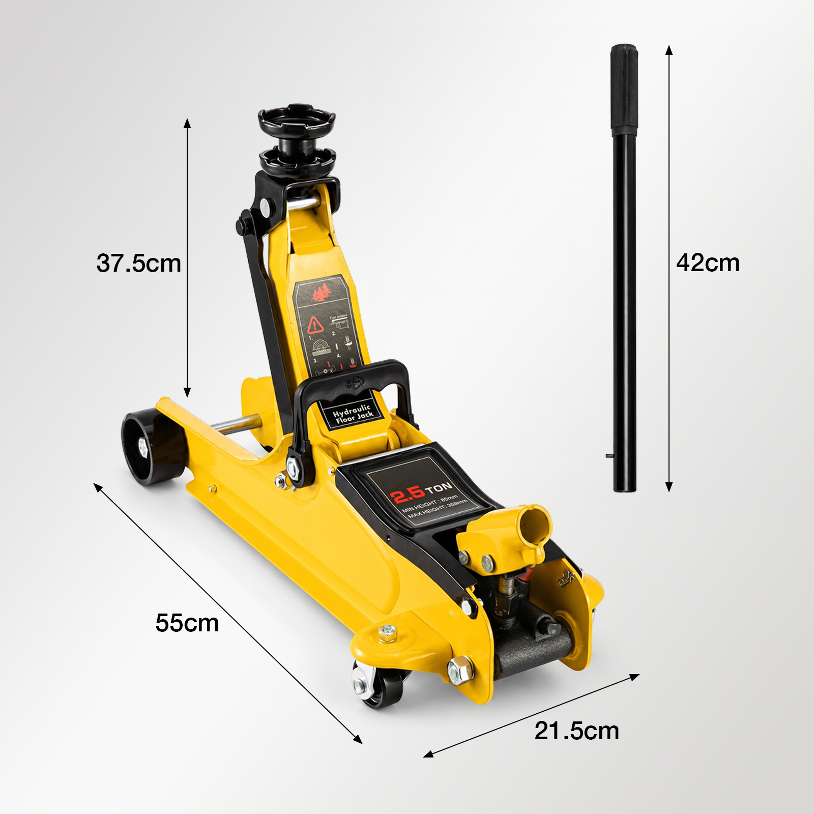 2.5 Ton Hydraulic Low Profile Floor Jack Heavy Duty Trolley Jack