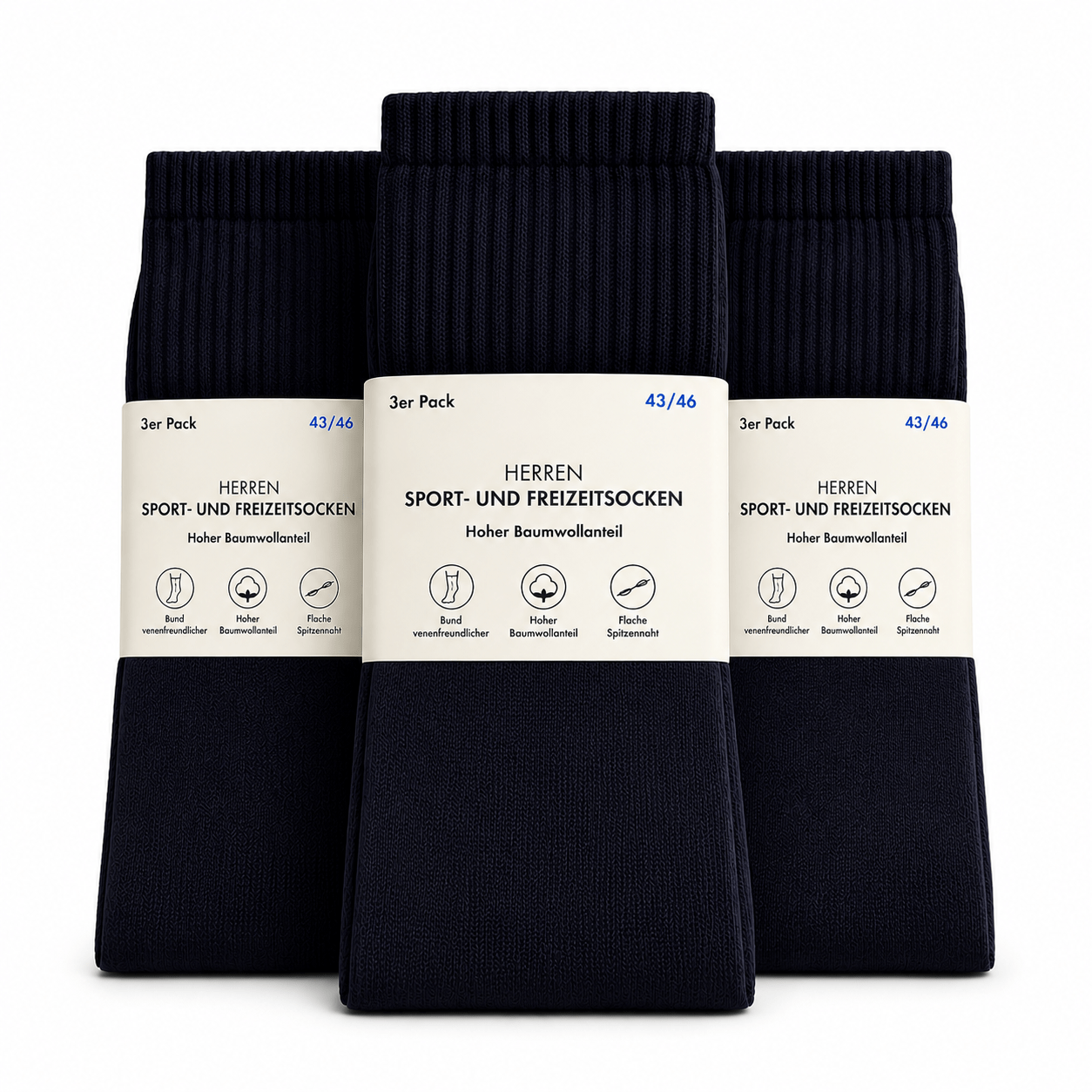 Image of 9 Pairs Of Sports Socks, Tennis Socks, Work Socks For , Socks For Men, Black Leisure Socks For