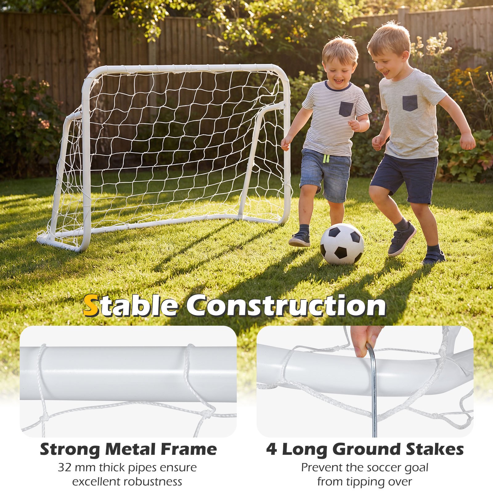 Portable Mini Soccer Goal System for Kids
