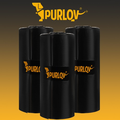 Image of 150 Hdpe Dog Poop Bags, Black, For Dogs