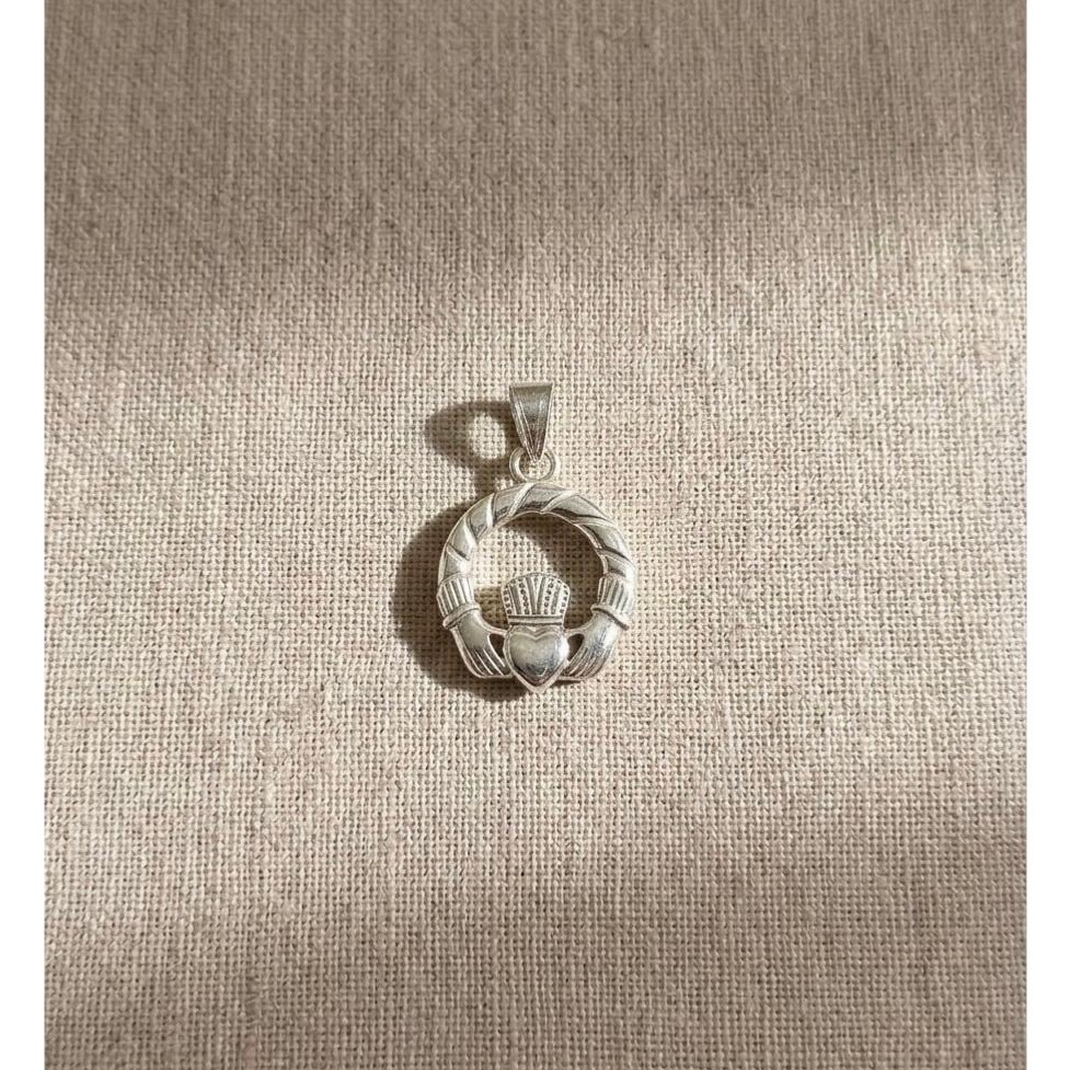 925 Sterling Silver Irish Claddagh Charm Pendant