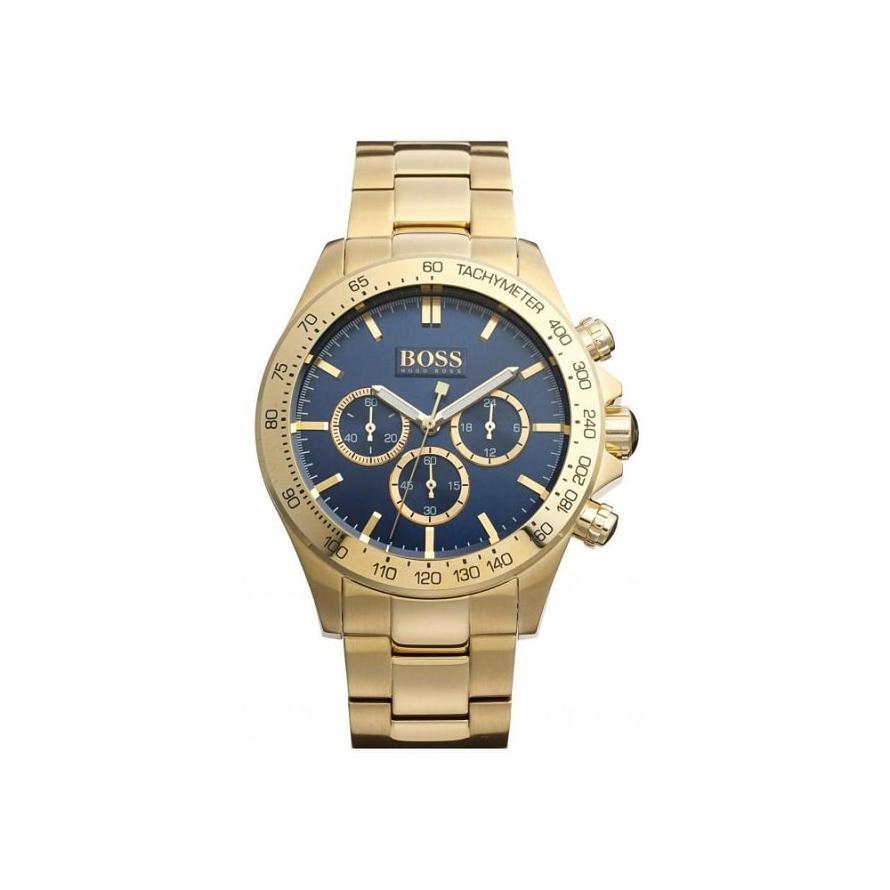 Hb1513340 Ikon Goldton Steel Bracelet Chrono Men's Watch