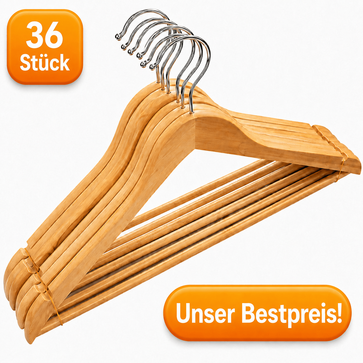 36-piece Wooden Hangers, Wide Non-slip Clothes Hangers, Sturdy Suit Hangers, Wooden Hangers With Wide Shoulders, Non-slip Pants Hangers, Swivel Hooks