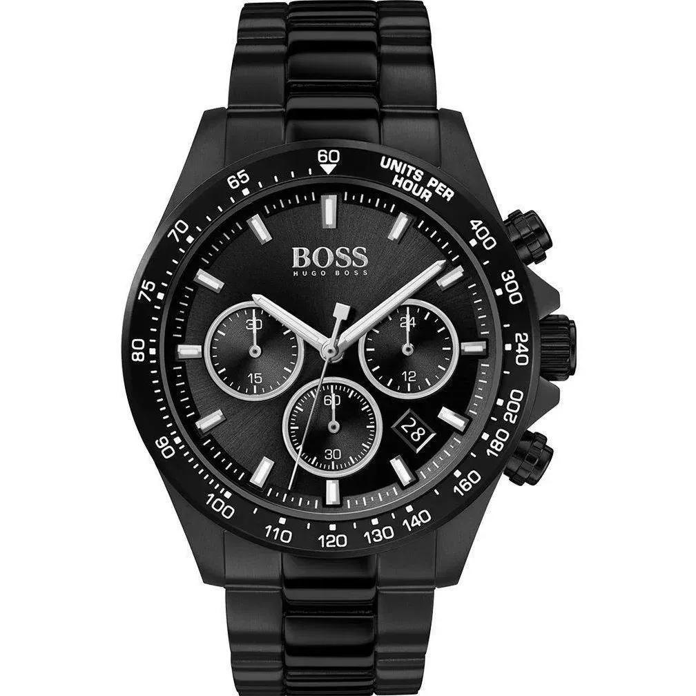Men's Lux Black Stainless Steel Watch Hb1513754