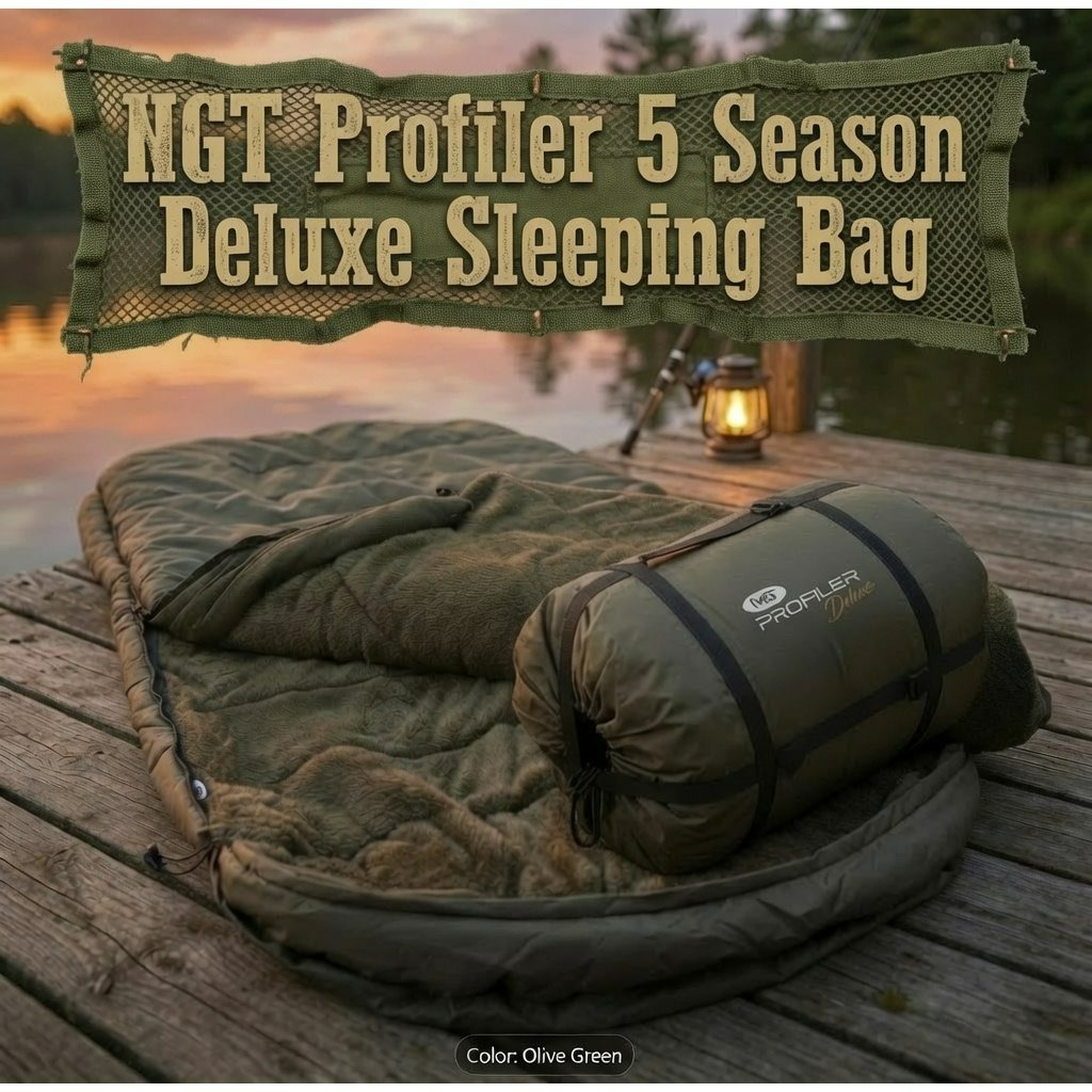 TEMU Ngt Deluxe Sleeping Bag | 5-season With Thermal Fleece Lining | For Camping & Fishing