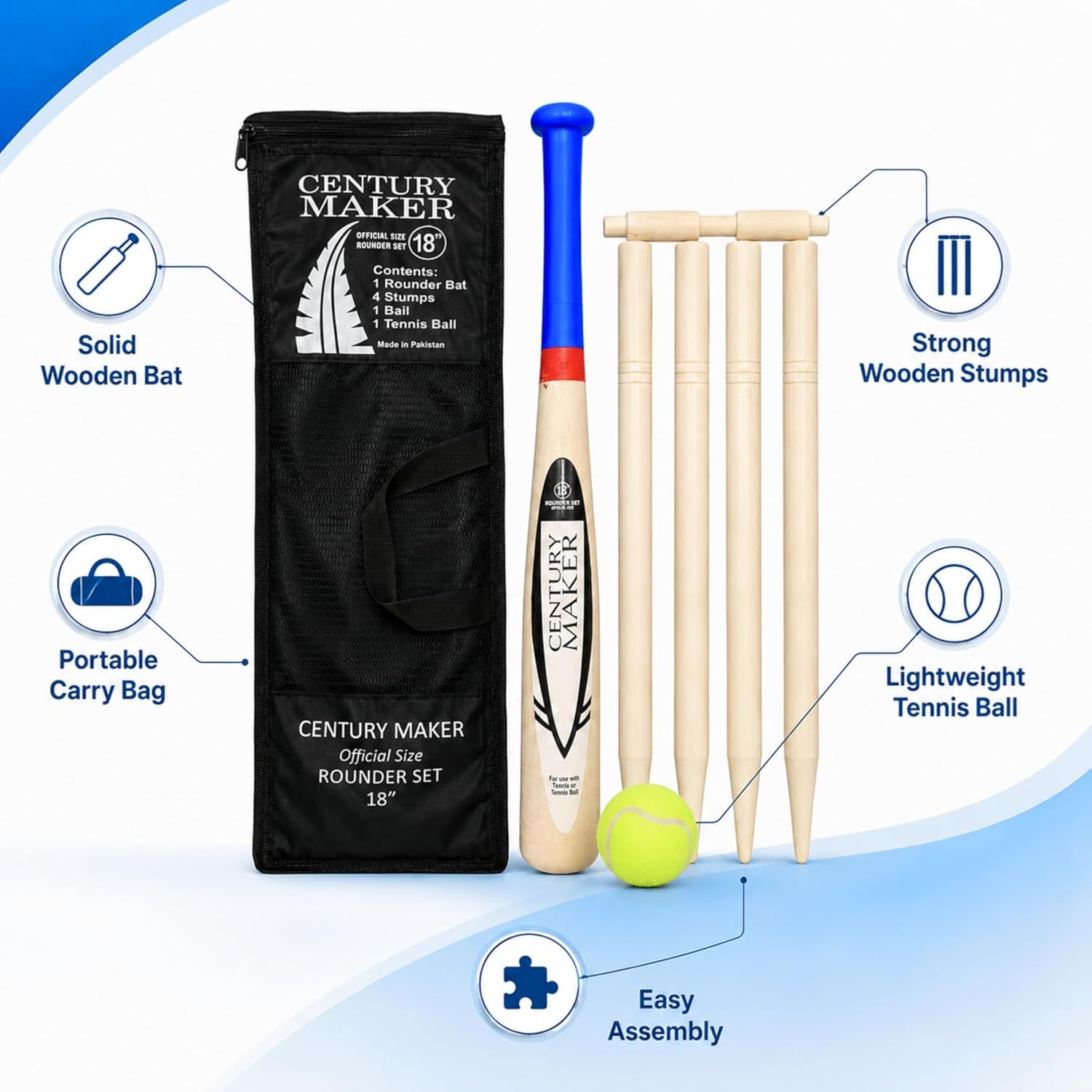 Rounders Set for Kids and Adults, 6 Piece Kit