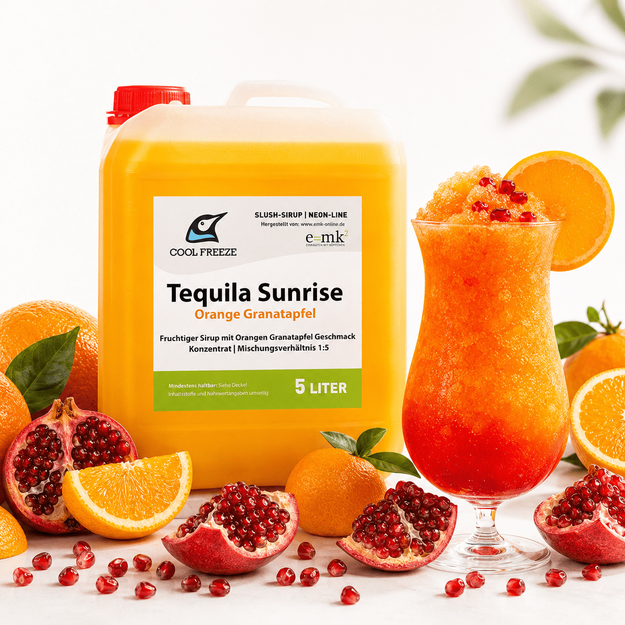 Tequila Sunrise - Alcohol-free Slush Ice Syrup | 5l | Made From Fruit Juice Concentrate | No Dyes