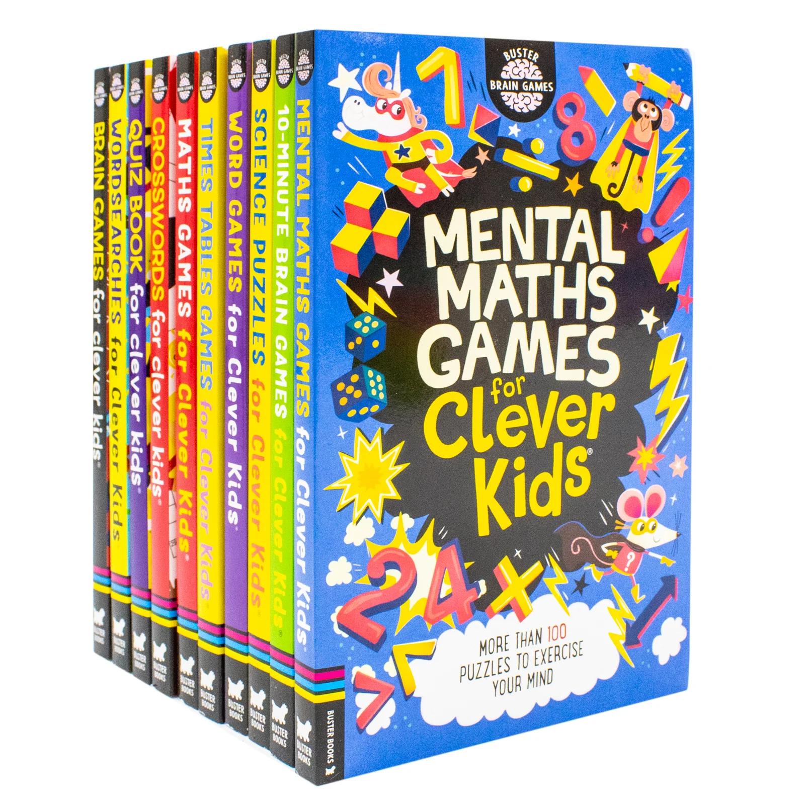 TEMU Brain Games 10 Books Collection Set For Clever Kids (mental Maths Games, 10-minute Brain Games, Science Puzzles, Word Games, Times Tables Games,
