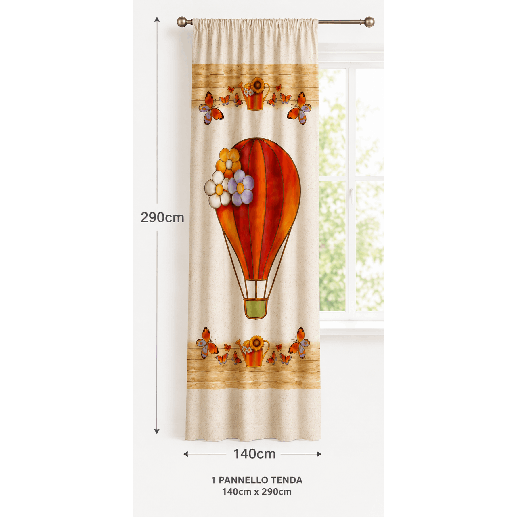 TEMU Stretch To Panel Bedroom Kitchen Dining Room To Panel 1pc Mis 140x280 Print Design Hot Air Balloon Elegant Decorative Practical And Filters The