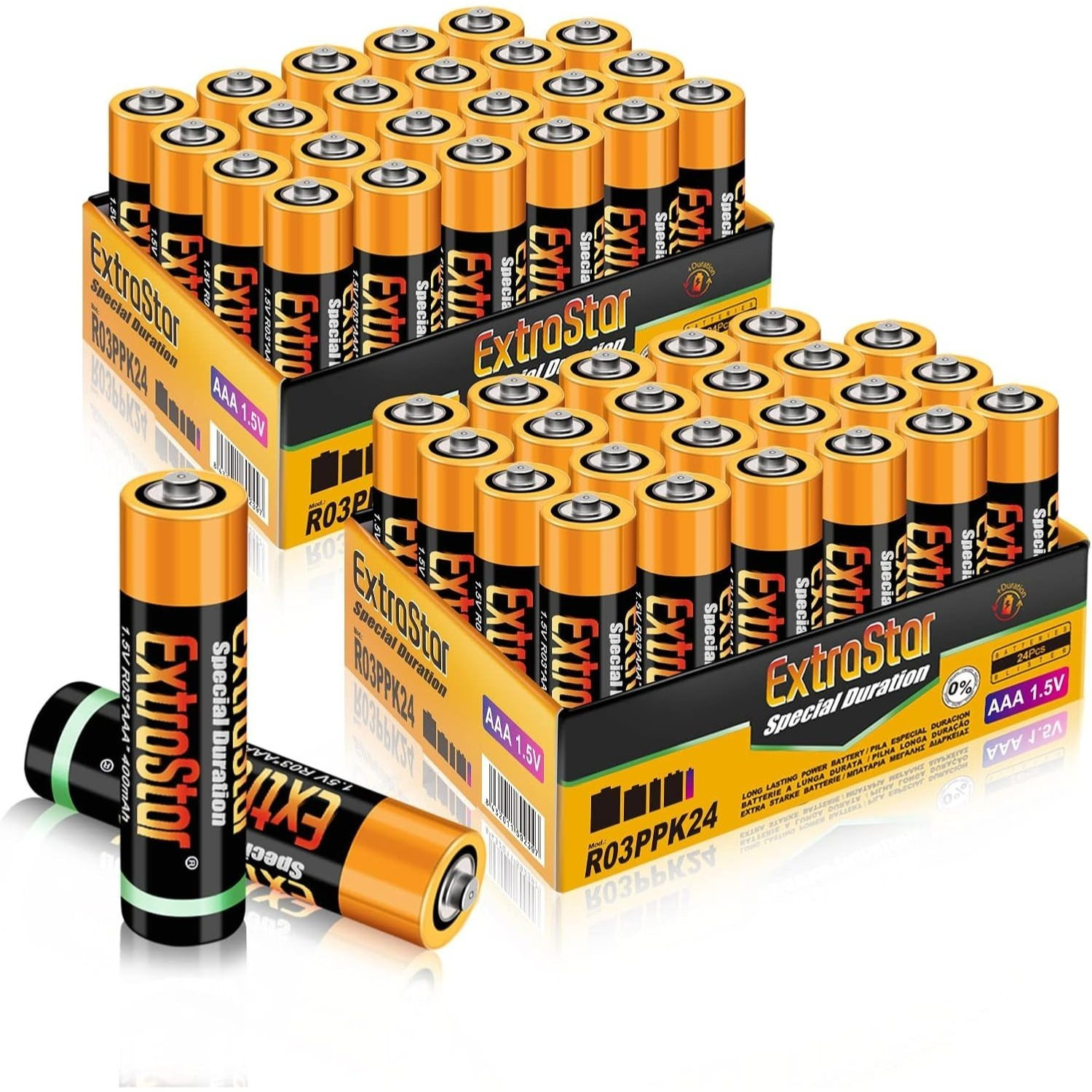 TEMU EXTRASTAR batería de AAA de 1,5 , 400mAh No7 Pilas, Performance