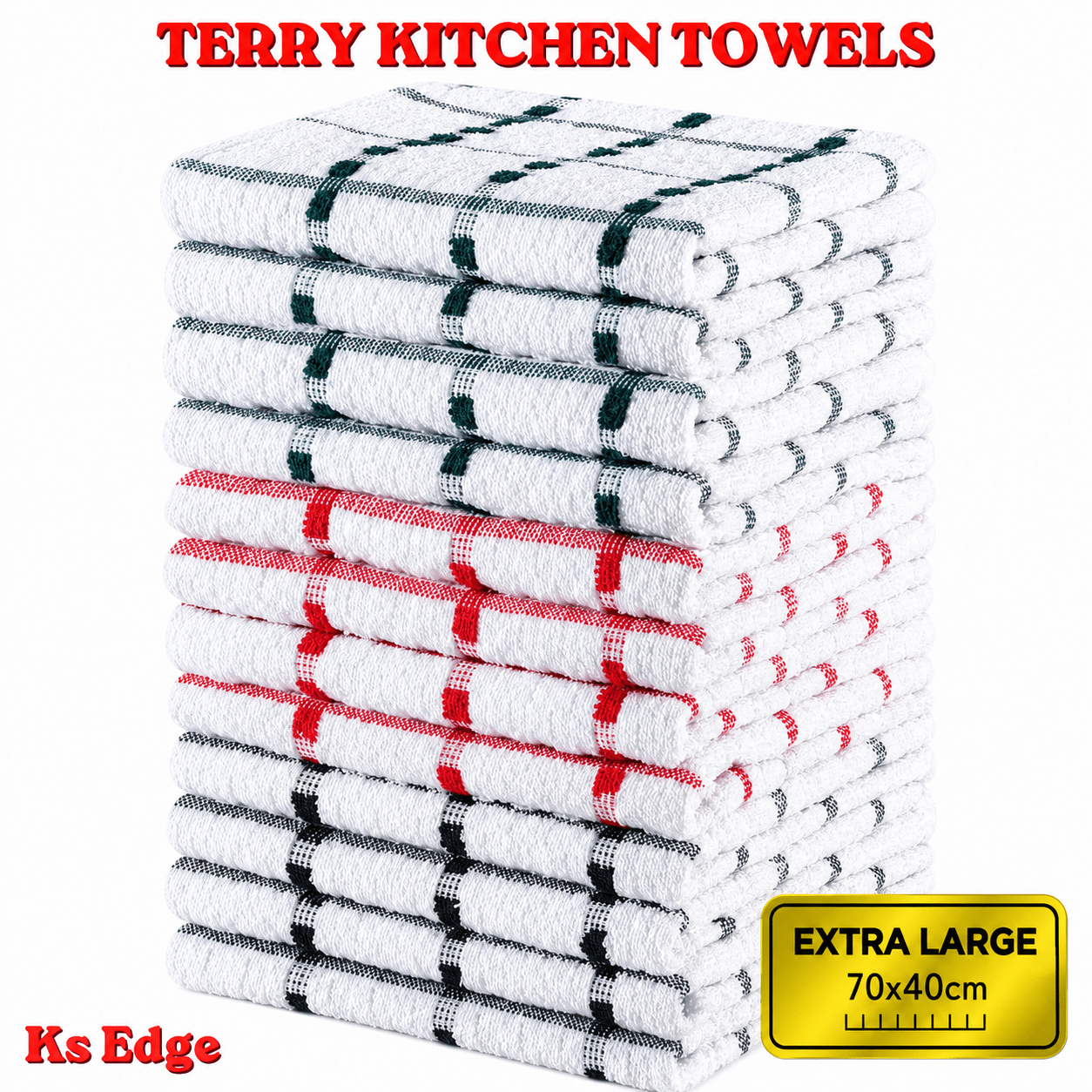 TEMU Tea Towels Extra Large 70x40cm Kitchen Towels Set Cleaning Towel Terry Towelling Soft Absorbent Lint Free Kitchen Cloth Dish Towels And Bar