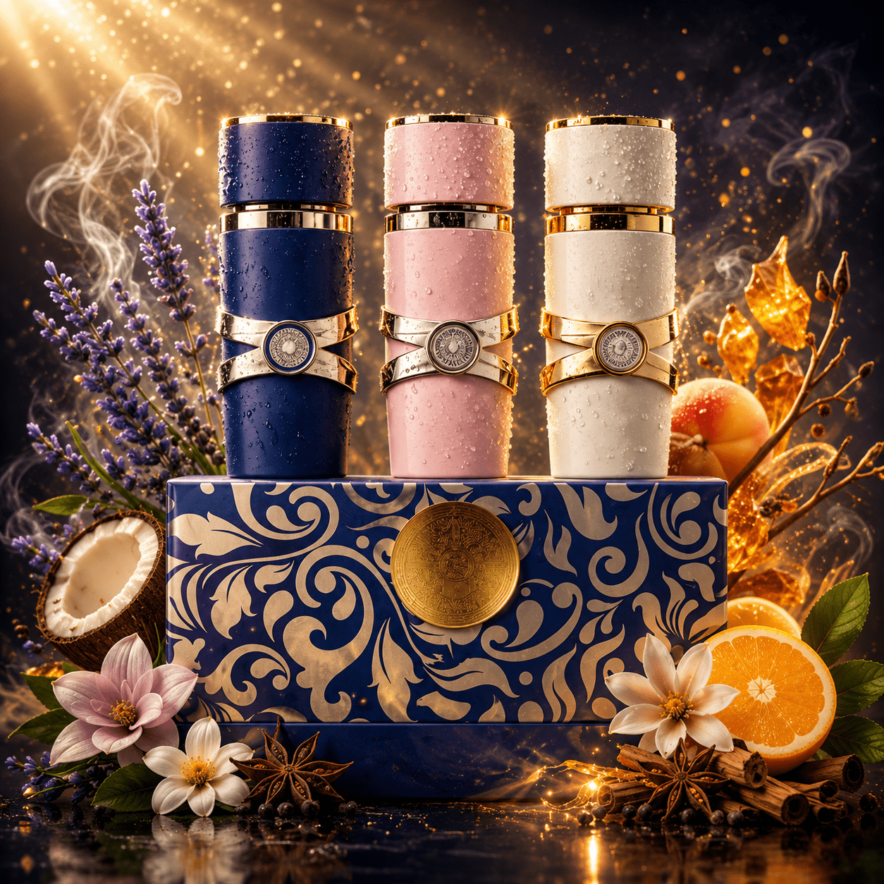 TEMU Coffret Parfum 3x35ML – Set Eau de Parfum Longue Tenue, Cadeau Luxe Femme & Homme, Parfums Orientaux Premium