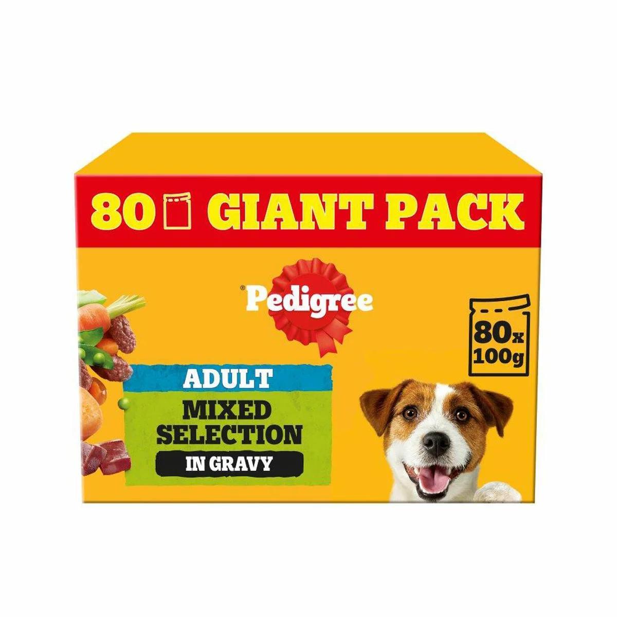 TEMU Pedigree Pouch In Gravy Pack Of 80 X 100g