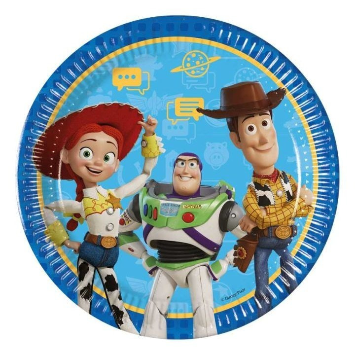 TEMU Plates – Pack Of 8 | 23cm Disposable Paper Plates | Kids Birthday Party Tableware