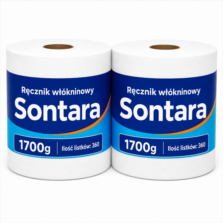 2x Sontara Cellulose Nonwoven Towels 1700g, Tear-resistant, Reusable, , 360 Sheets