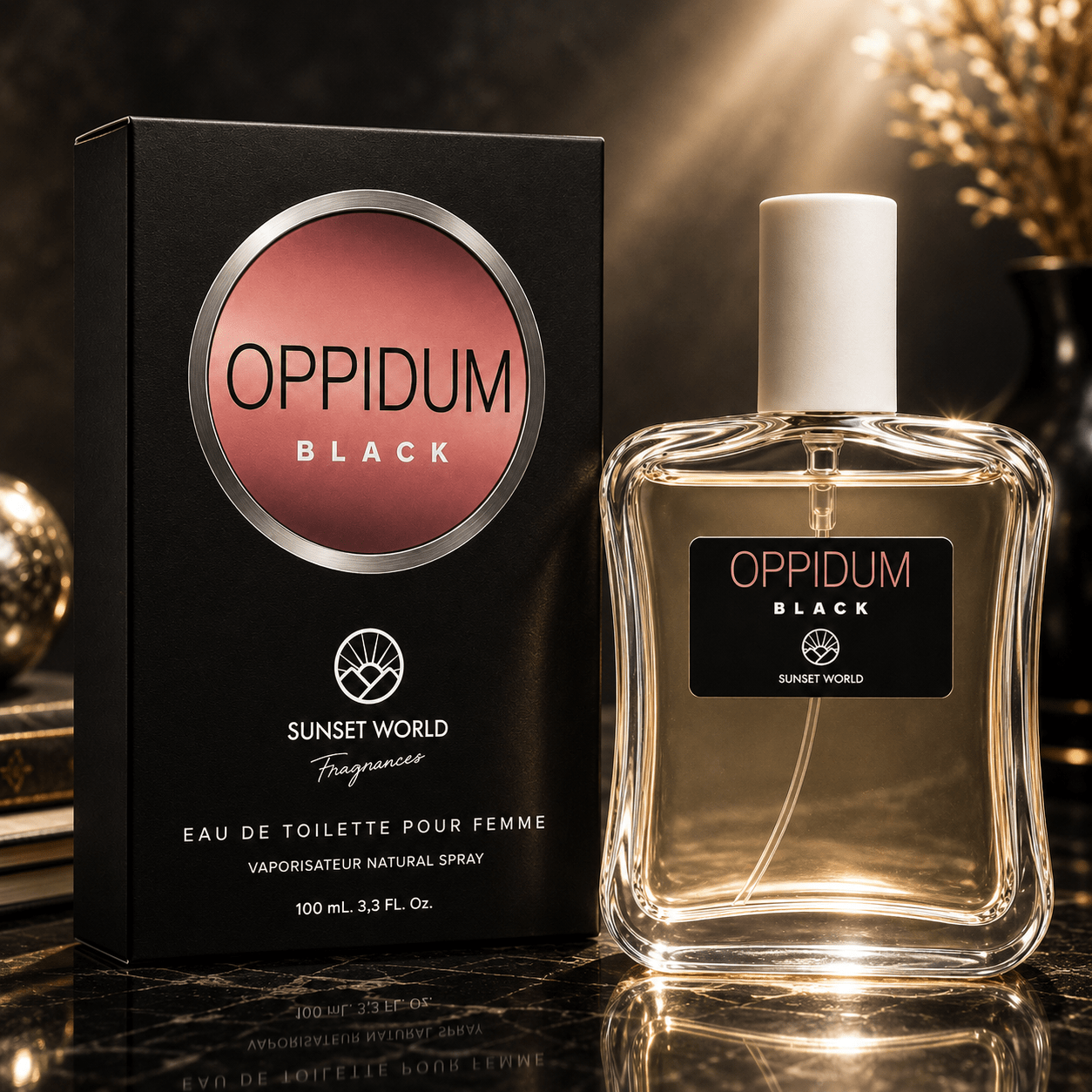 Everlyx - Oppidum Black By Eau De Toilette 100ml. Spicy Oriental Fragrance With Notes Of Pepper, Orange , And Pear, Combined With Coffee, Jasmine, Vanilla, Patchouli, And Cedar