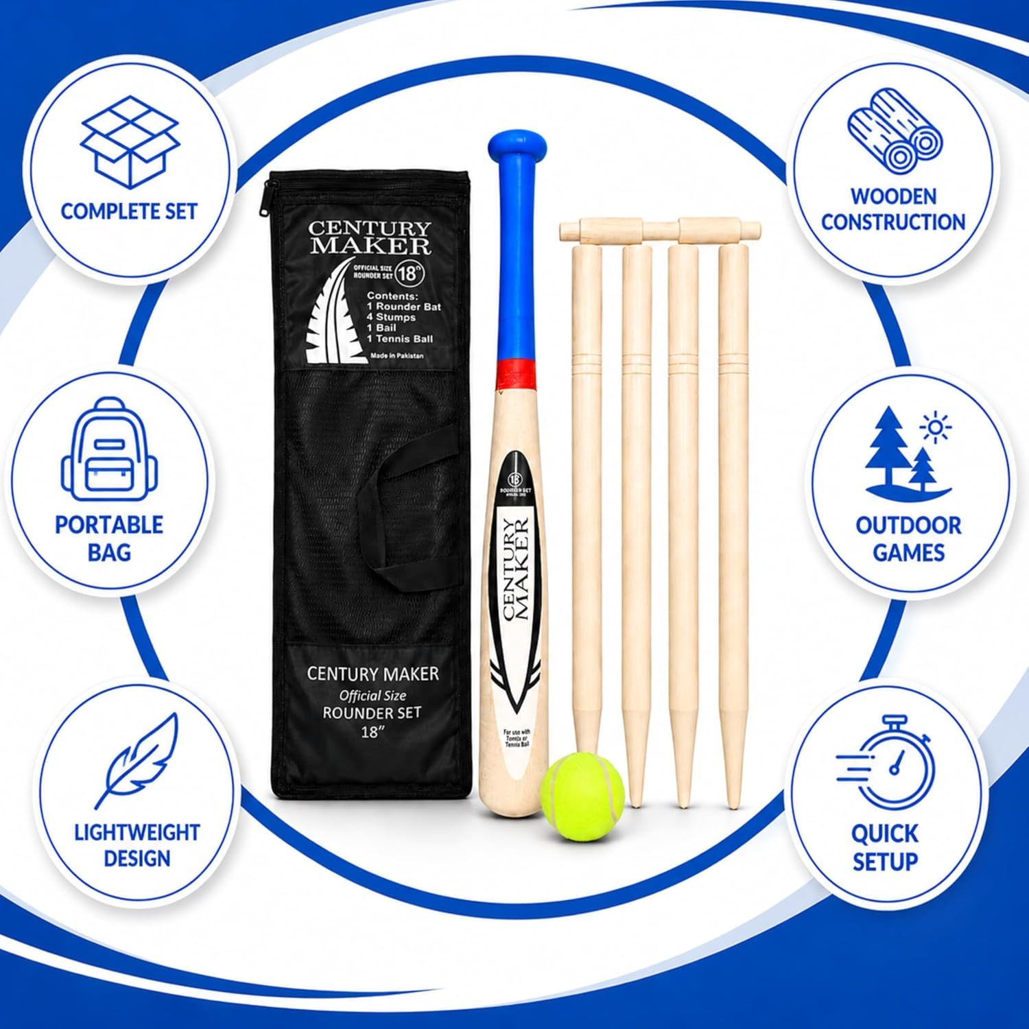 Rounders Set for Kids and Adults, 6 Piece Kit