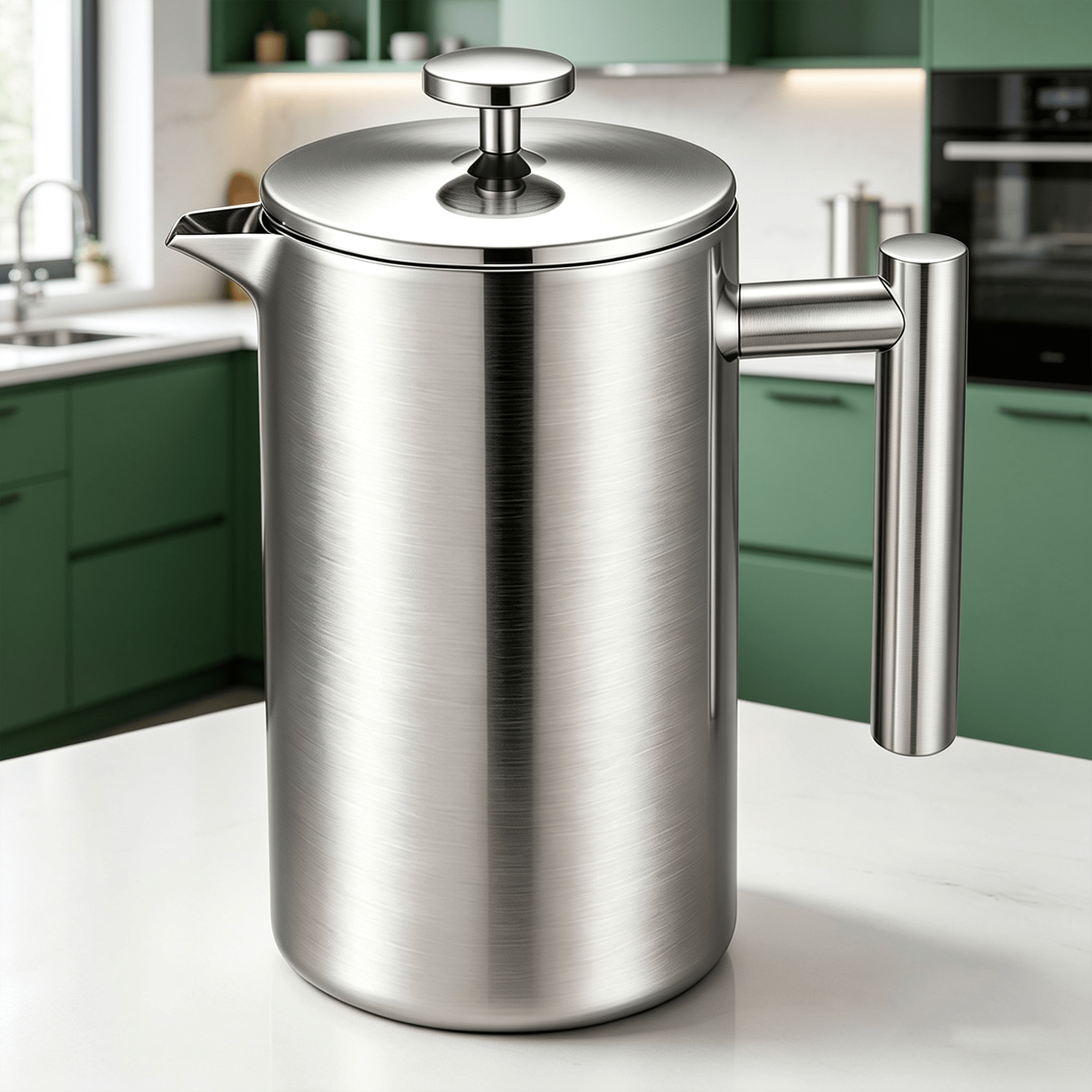 TEMU 600ml French Press Stainless Steel Coffee Tea Filter Maker Plunger Pitcher Tool