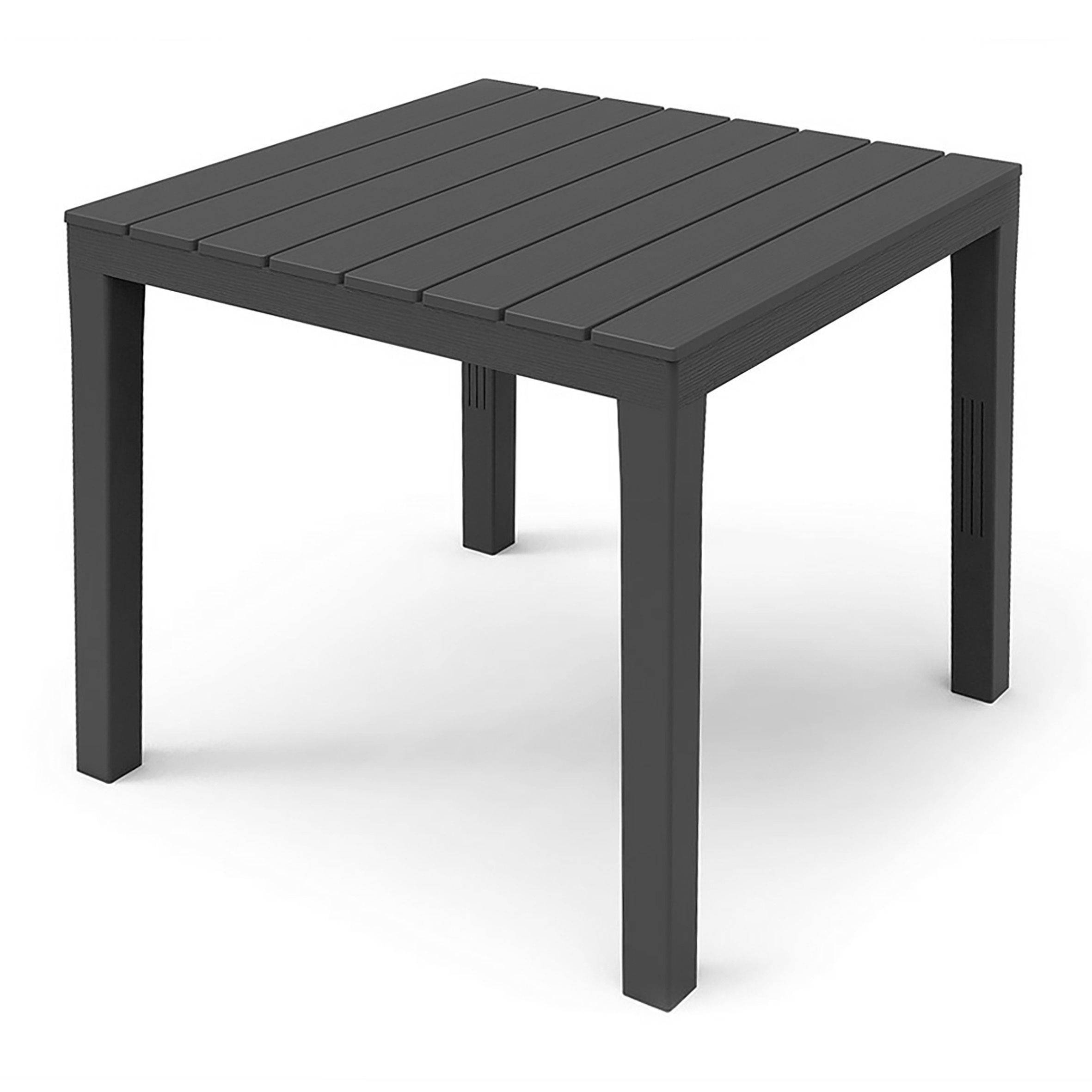 Image of Weather-resistant Plastic Garden Table 78 X 78 Cm - Square Balcony Patio Table - Ideal For Camping And Outdoor