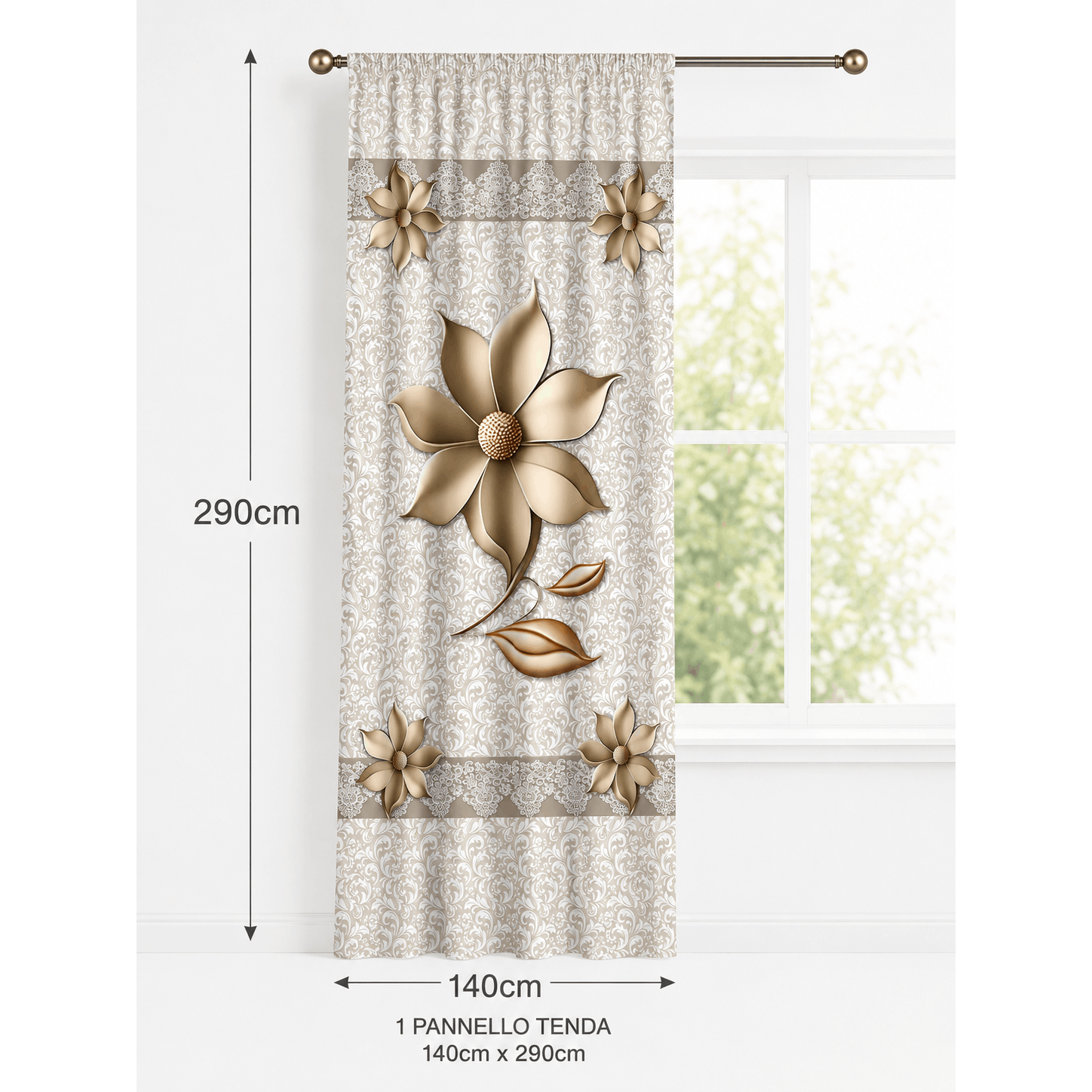 TEMU a Pannello camera da letto cucina sala da a Pannello 1pz Mis 140x280 Stampa Disegno ...Gold.. elegante raffinata decorativa istallazione e