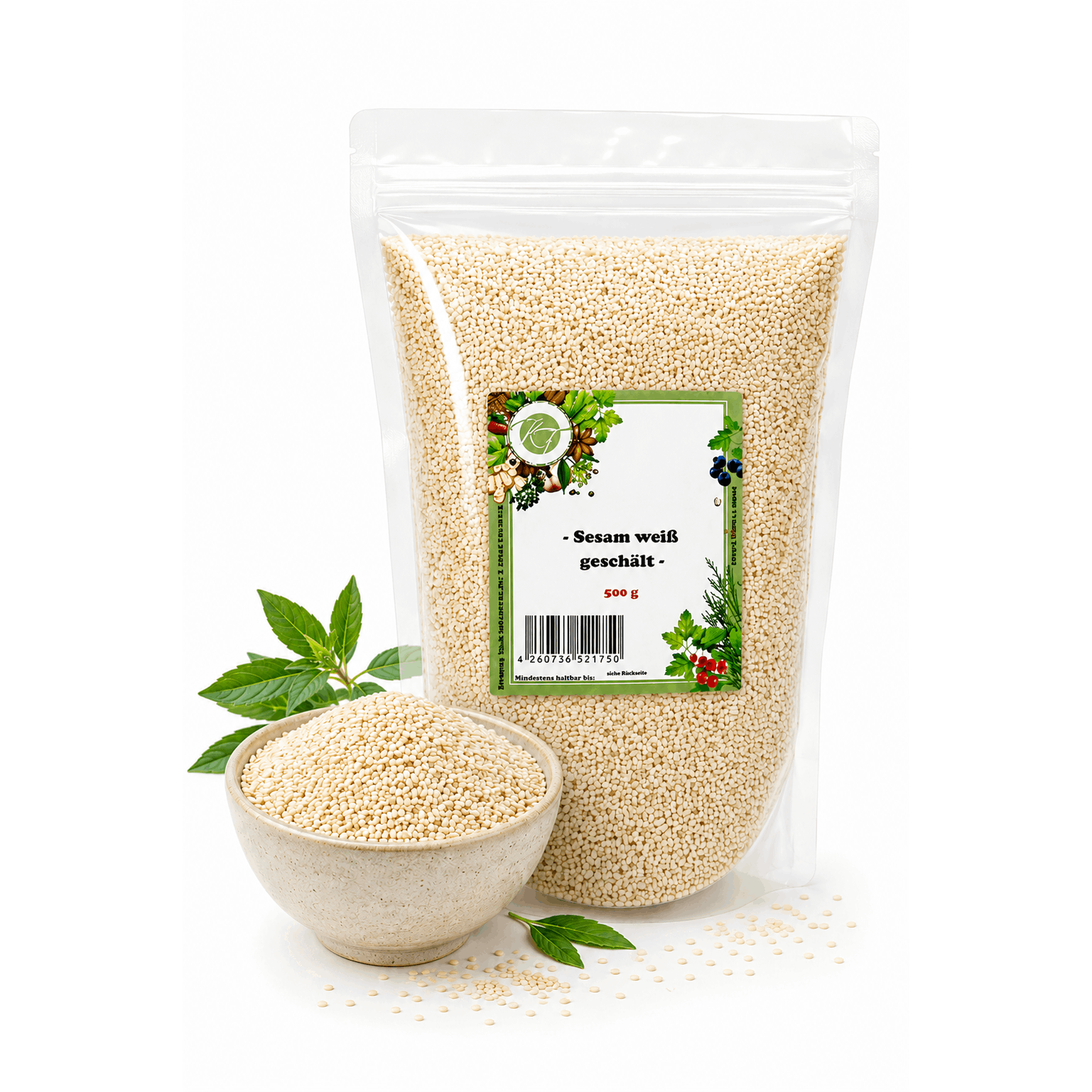 Image of Kt Sesame Whole Sesame Seed White Peeled - 1a Quality