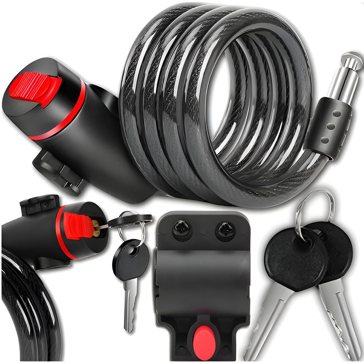 Bicycle Lock Security Key Lock For Bike With Strong Cable
