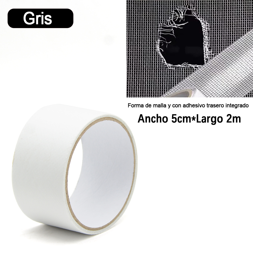 TEMU Cinta Reparadora de Malla para Mosquiteros Pack 2 Rollos｜Parche Autoadhesivo Anti-Insectos para Ventana Set 2 Unidades｜Cinta Malla Flexible