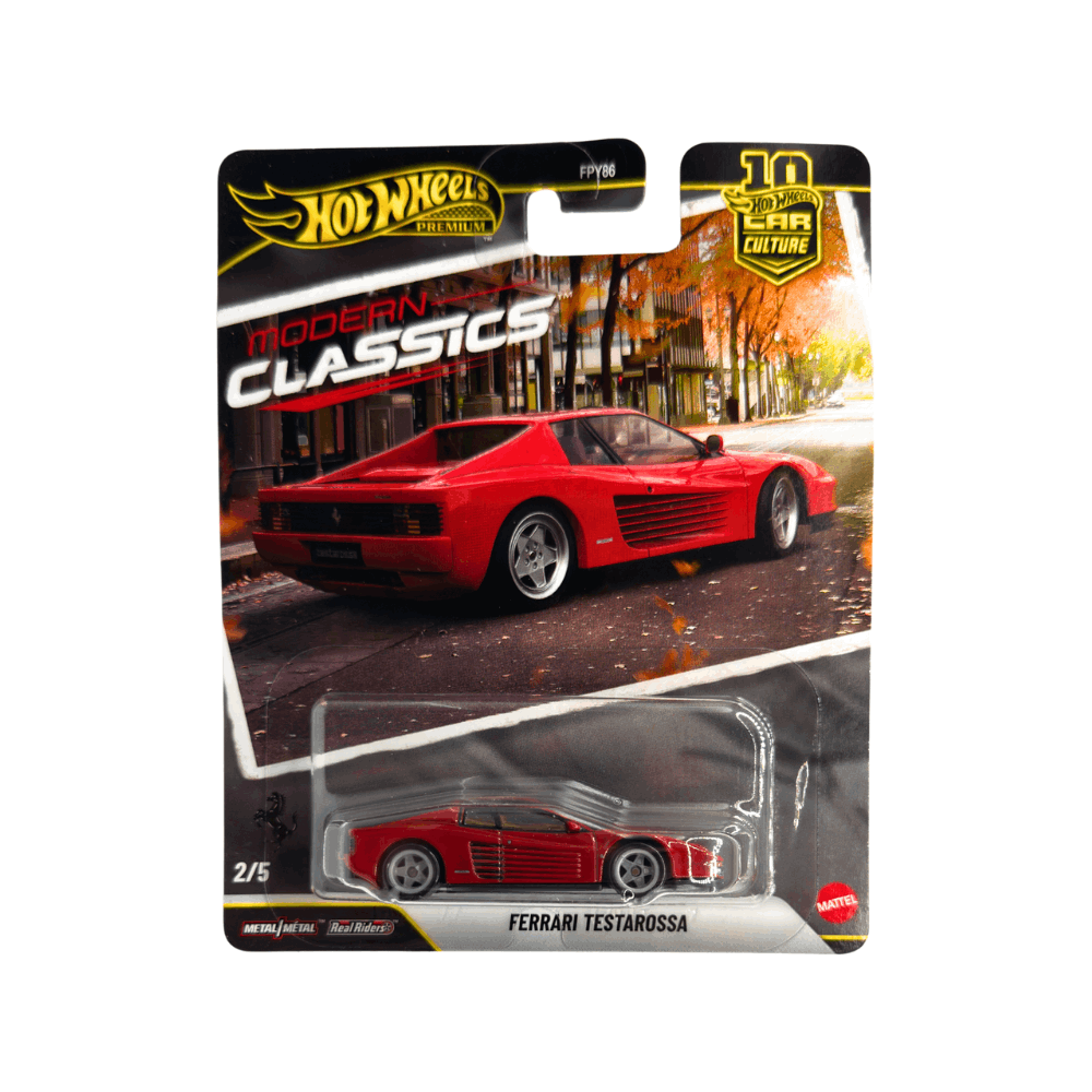 Image of Car Modern Classics Testarossa 2/5 Jkf00 Diecast Collector Car Toy Vehicle Red Sports Car Model Sealed Blister Card Gift