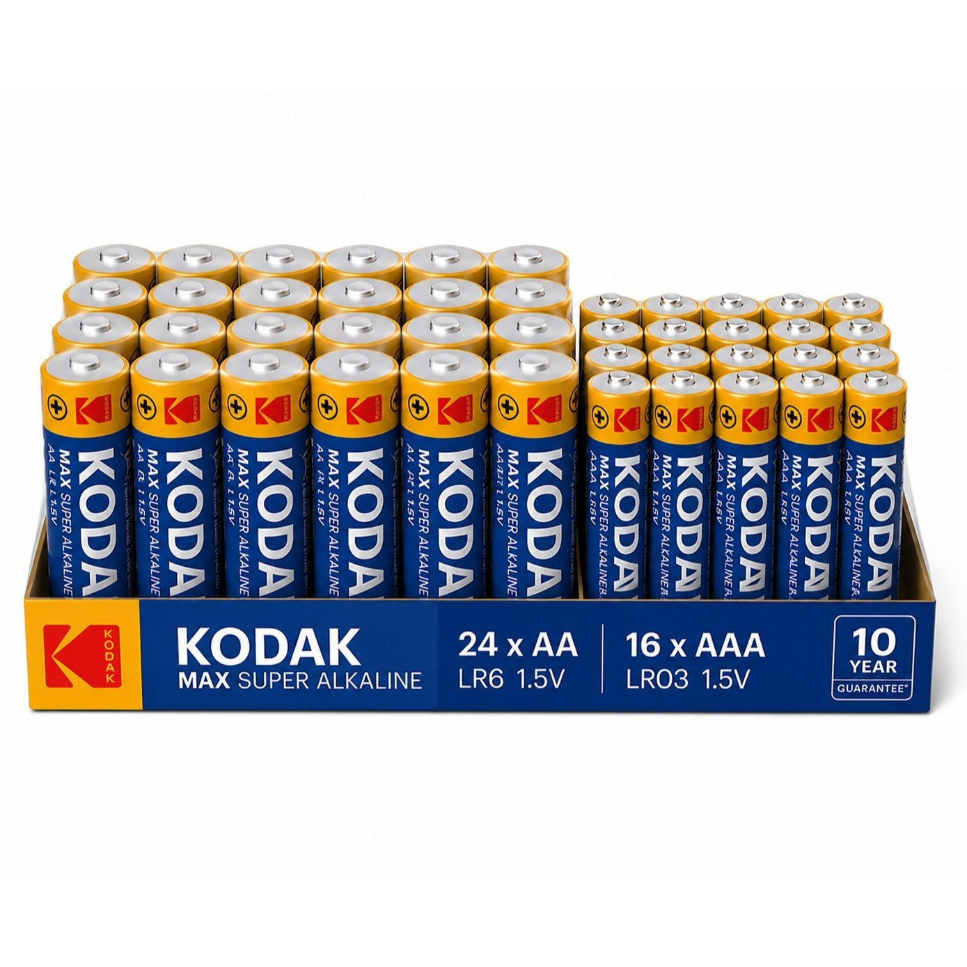 TEMU Kodak Alkaline Aa & Aaa Batteries Mixed Pack Of 40 – 24 X Aa (lr6) + 16 X Aaa (lr03) 1.5v Long Lasting Alkaline Batteries