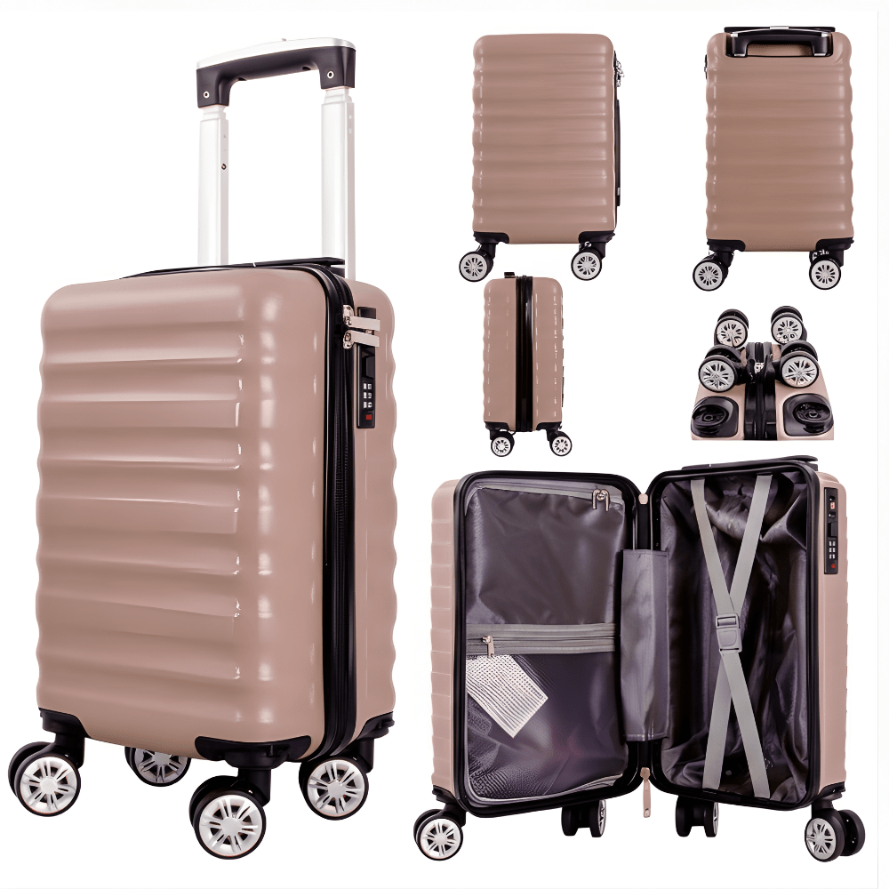 TEMU Underseat Cabin Case 40 X 25 X 20cm Ryanair Approved Size With Detachable 360° Wheels (t-hc-us-1628)