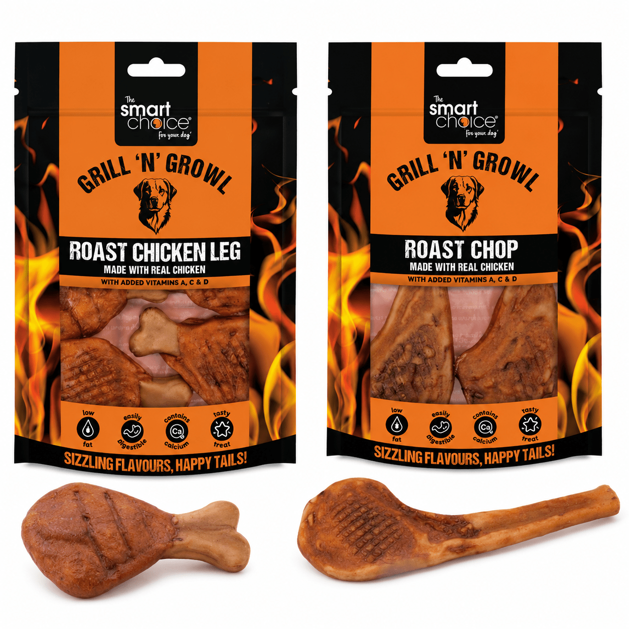 TEMU 2pack Dog Treat Chicken Legs 4 Pack And Chops 2 Pack, Reward Snacks For Dogs And Puppies Dog Food