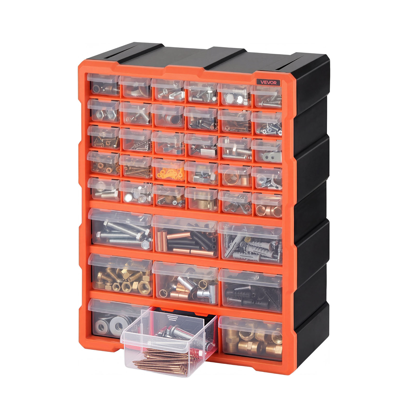 TEMU VEVOR Organizzatore con 39 Cassetti, in Plastica, Mobiletto con Cassetti per Organizzazione Garage, Organizzatore Impilabile per Piccole Parti,