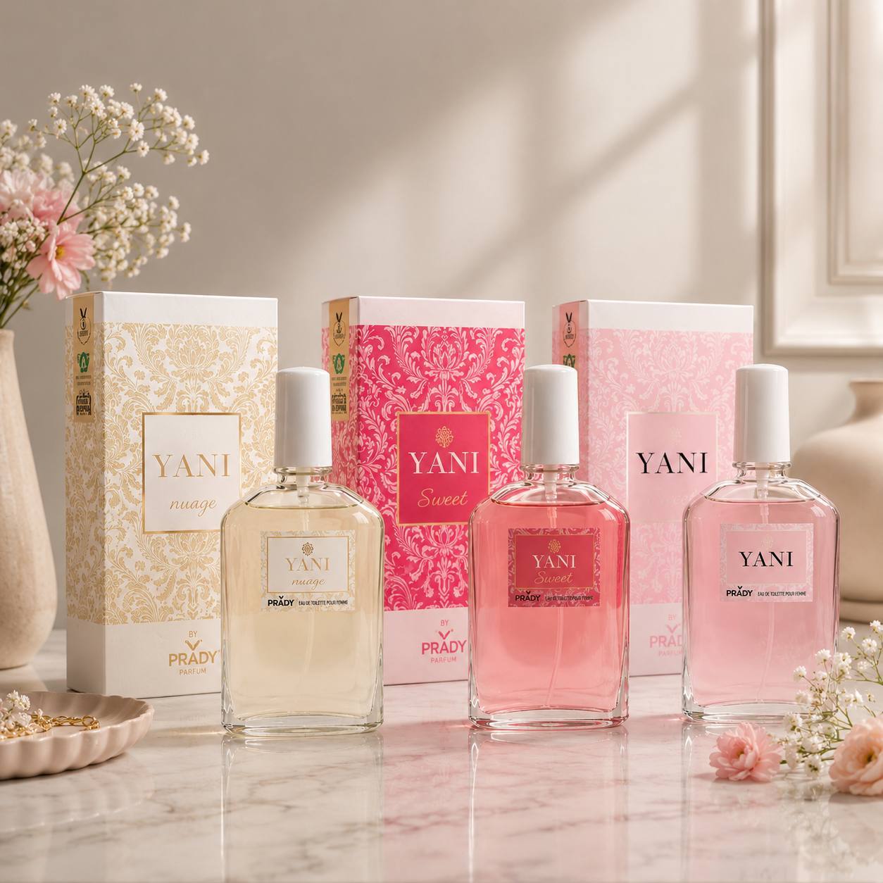 TEMU YANI PACK DE 3 (85 ML) PERFUME MUJER .